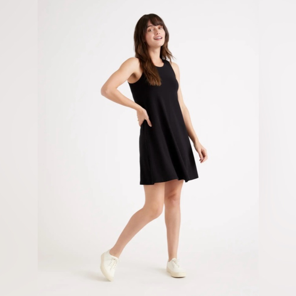 Quince tencel jersey mini swing dress, XL